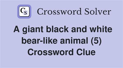 bear like crossword